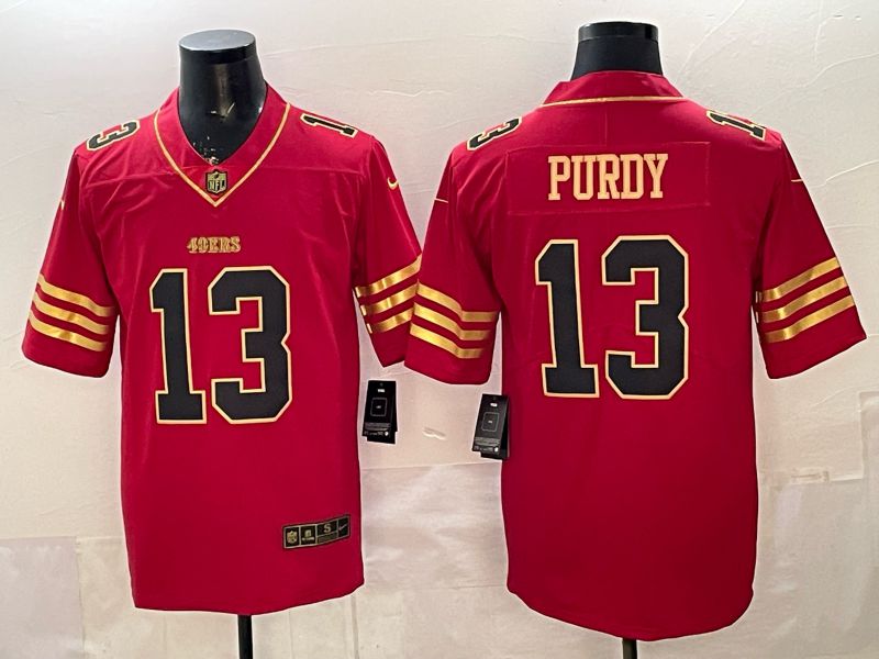 Men San Francisco 49ers #13 Purdy Red gold 2026 Nike Limited NFL Jersey style 116->houston texans->NFL Jersey